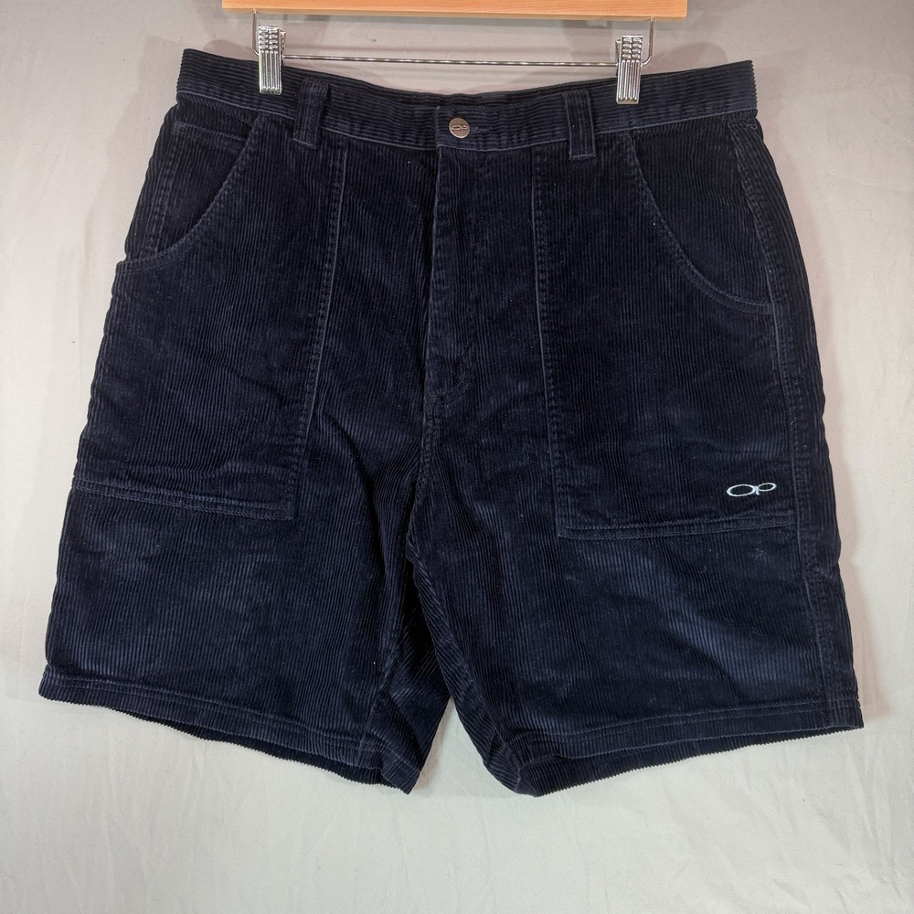 Vintage OP Ocean Pacific Shorts Mens 36 Blue Corduroy Casual Outdoors Preppy